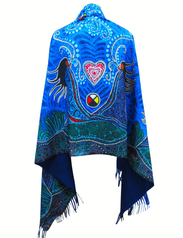 Shawl | Indigenous Breath of Life Design | Canadian Native Artist | First Nations Art |