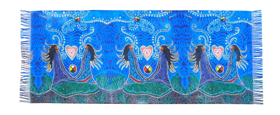 Shawl | Indigenous Breath of Life Design | Canadian Native Artist | First Nations Art |