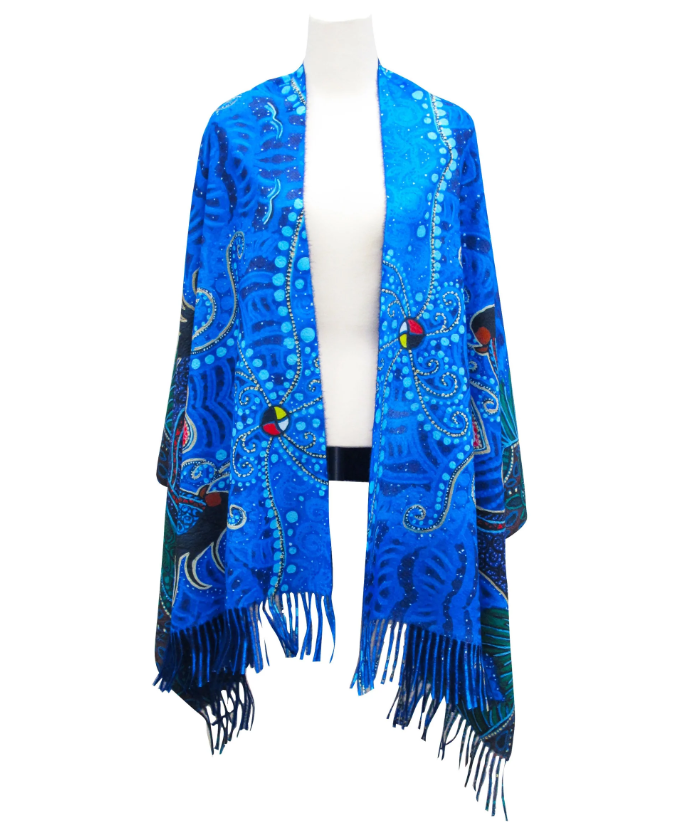 Shawl | Indigenous Breath of Life Design | Canadian Native Artist | First Nations Art |