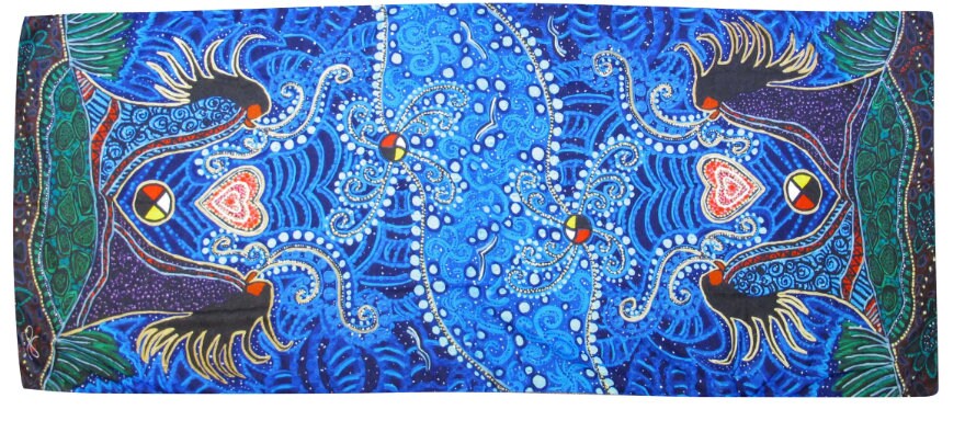 Scarf | Indigenous Breath of Life Design | Canadian Native Artist | First Nations Art