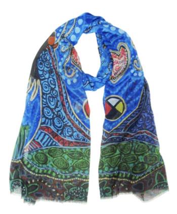 Scarf | Indigenous Breath of Life Design | Canadian Native Artist | First Nations Art