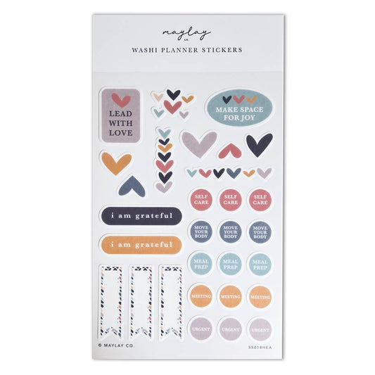 Heartwood | Inspirational Affirmations | Washi Planner Sticker Sheet