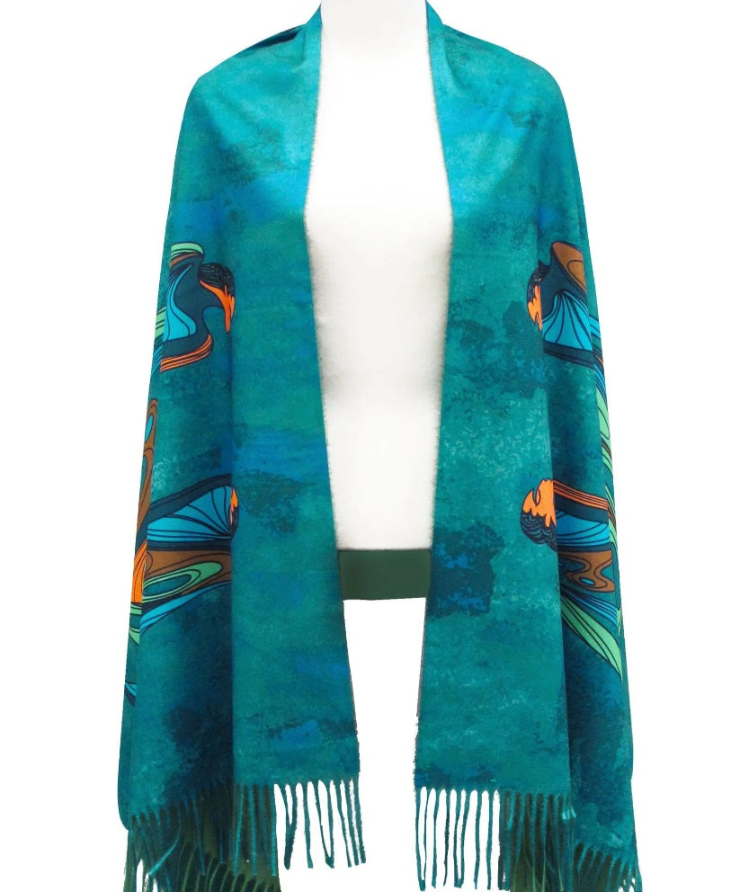 Shawl | Indigenous Owned Friends Design | Canadian Native Artist | First Nations Art | Gift for Friend