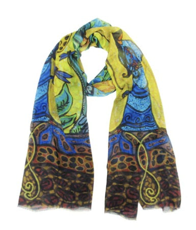 Scarf| Indigenous Strong Earth Woman Design | First Nations Artist