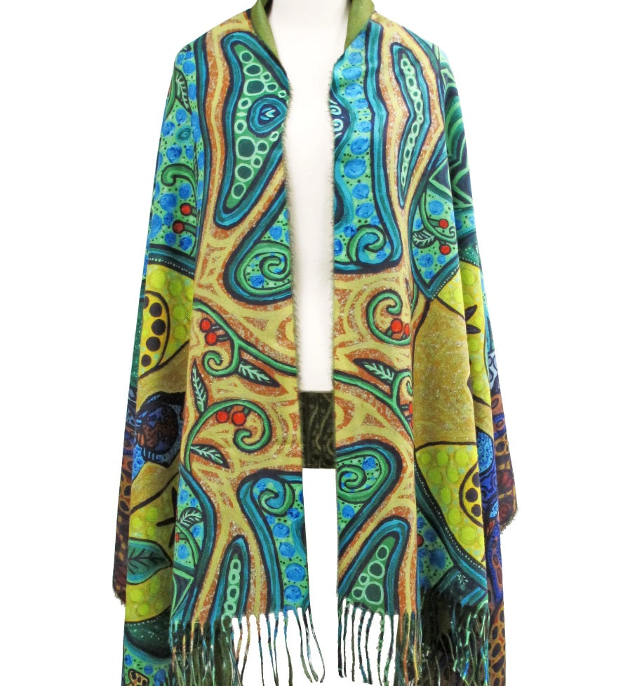 Shawl | Indigenous Strong Earth Woman Design | First Nations Artist | Wrap